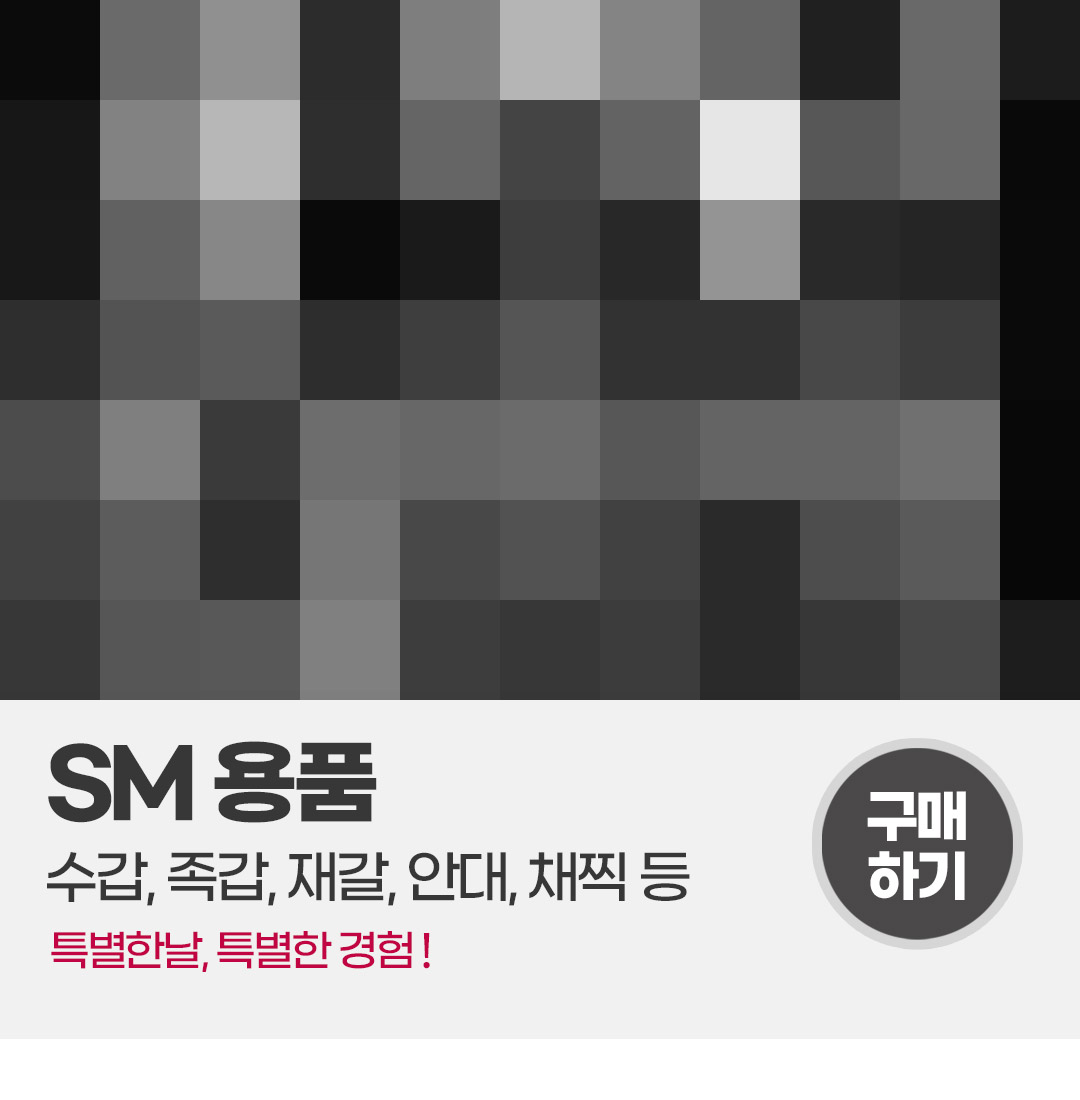 SM용품 대전. 수갑, 족갑, 재갈, 채찍, 안대 등 수백종의 SM 용품이 한 자리에!